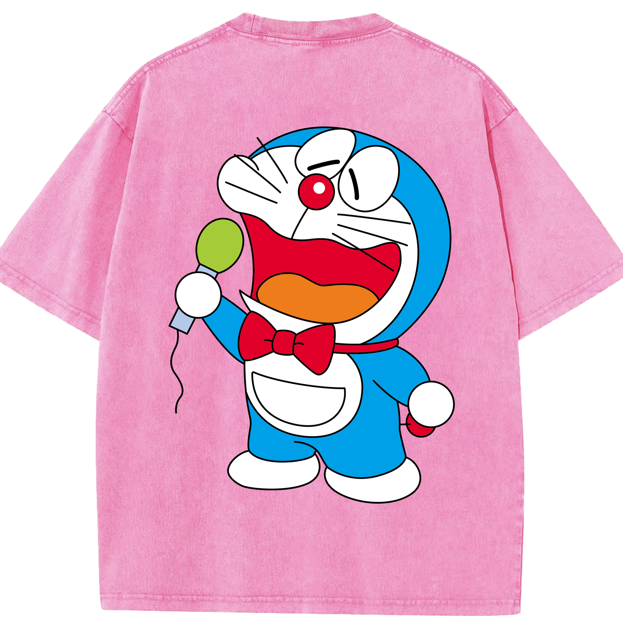 （画像用） ドラえもん Doraemon 綿100% ヴィンテージ風 半袖Tシャツ（背面プリント）